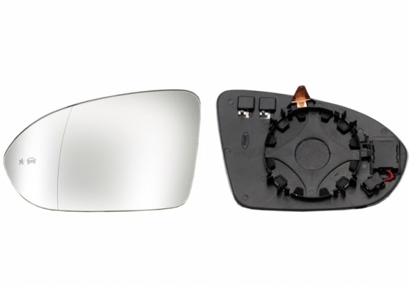 Acessar a peça Lente + suporte do espelho retrovisor esquerdo, asférica, térmica, side 