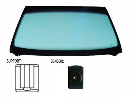 Acessar a peça Para-brisas verde acustico serigrafia modificada friso superior/inferior janela Acessar a peça Para-brisas verde acustico serigrafia modificada friso superior/inferior janela