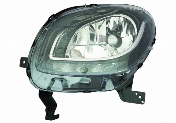 Acessar a peça Farol elétrico esquerdo, preto, LED, H4