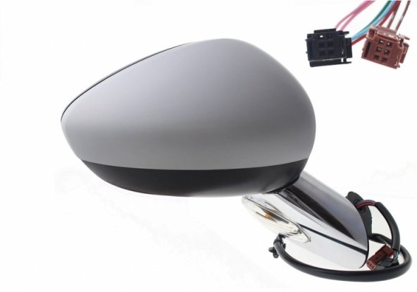 Acessar a peça Espelho retrovisor elétrico direito, convexo, preparado, com indicador, sonda, base cromada (7 pinos) Acessar a peça Espelho retrovisor elétrico direito, convexo, preparado, com indicador, sonda, base cromada (7 pinos)