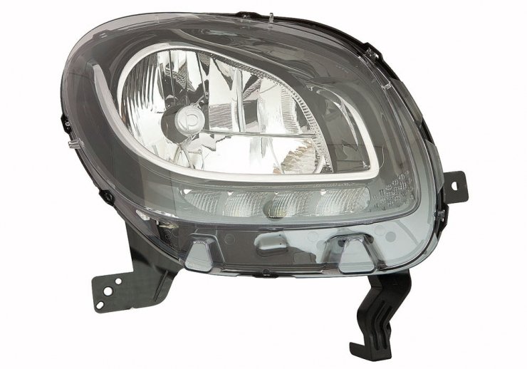 Acessar a peça Farol elétrico direito, preto, LED, H4