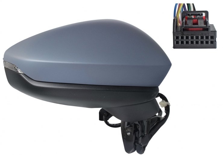 Acessar a peça Espelho retrovisor elétrico direito, convexo, preparado, rebatível, com indicador, memória, LED (14 pinos)