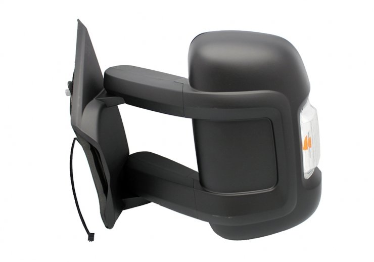 Espelho retrovisor elétrico, esquerdo, convexo, aquecido, com indicador de direção (16W), sensor (10 pinos) (longo)