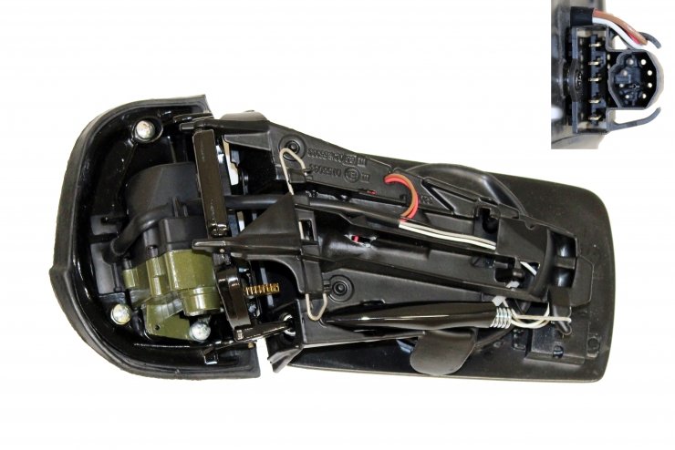 Acessar a peça Corpo do espelho retrovisor elétrico esquerdo, asférico, aquecido, rebatível (7 pinos) (conetor circular)