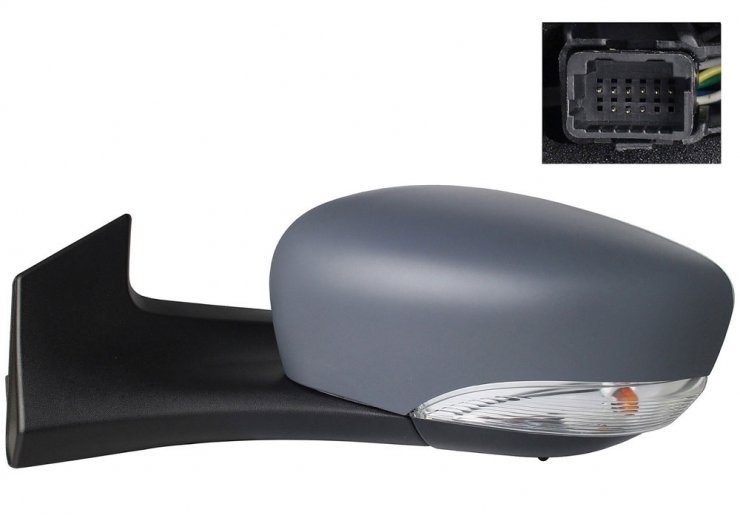 Acessar a peça Espelho retrovisor elétrico esquerdo, asférico, aquecido, preparado, rebatível, com indicador (9 pinos)