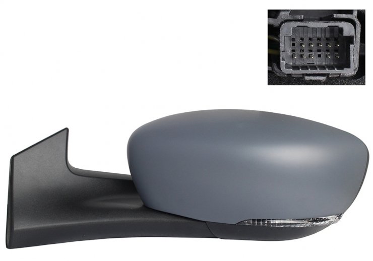 Acessar a peça Espelho retrovisor elétrico esquerdo, asférico, aquecido, preparado, rebatível, com indicador, LED (10 pinos)