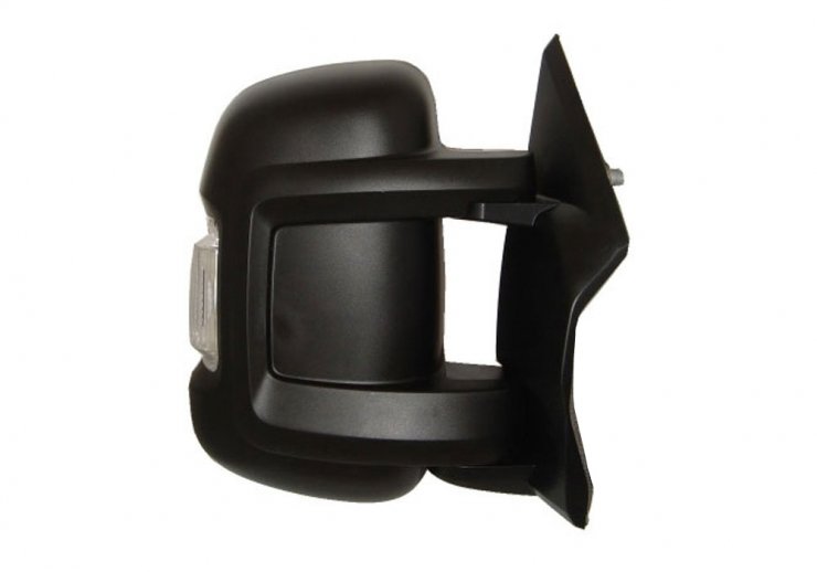 Espelho dir. com ângulo morto,manual,convexo,com pisca-pisca,braço curto,5w (80x320x400)