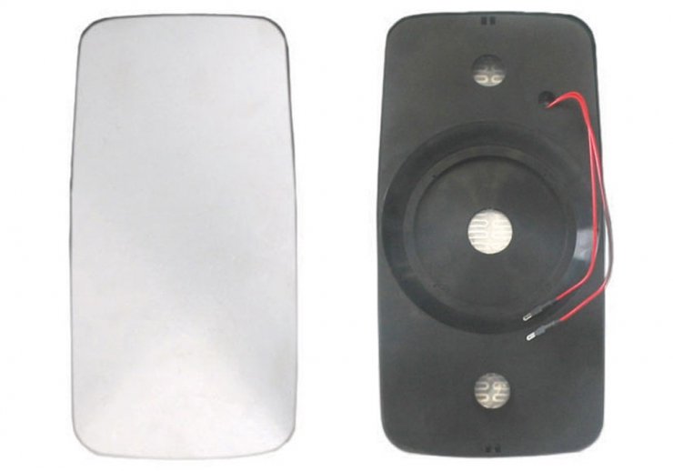 Vidro + suporte do espelho retrovisor reversível, aquecido, convexo (raio 1800) (Classe II) MAN-TGE pour RENAULT MIDLUM  pour RENAULT MIDLUM