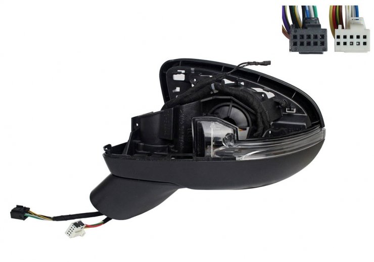 Corpo do espelho retrovisor elétrico esquerdo, aquecido, com indicador, memória, LED (4 pinos, 7 pinos)  pour MERCEDES CLASE CLA  pour MERCEDES CLASE CLA