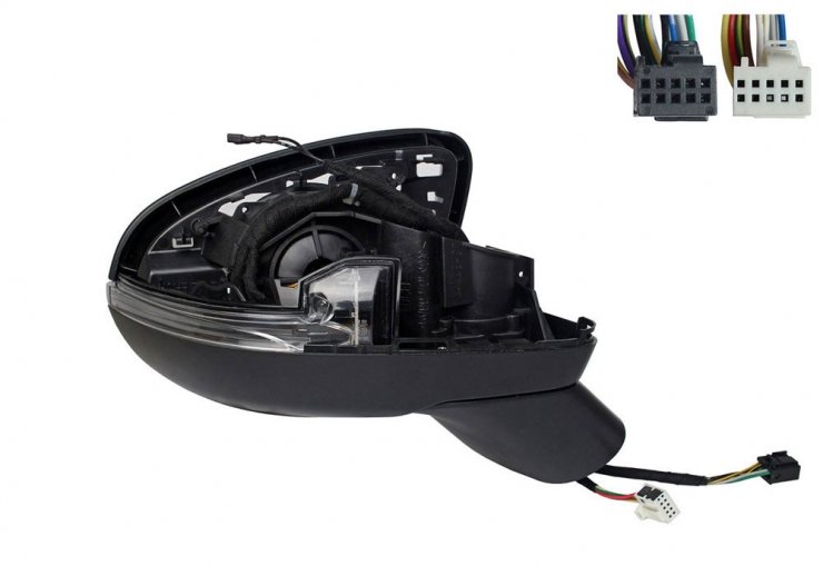 Corpo do espelho retrovisor elétrico direito, aquecido, com indicador, memória, LED (4 pinos, 7 pinos)  pour MERCEDES CLASE CLA  pour MERCEDES CLASE CLA