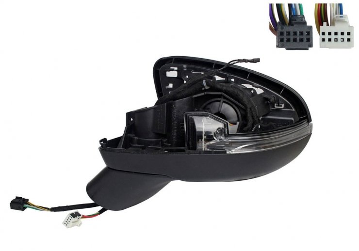 Corpo do espelho retrovisor elétrico esquerdo, aquecido, com indicador, memória, LED, side (5 pinos, 8 pinos)  pour MERCEDES CLASE CLA  pour MERCEDES CLASE CLA