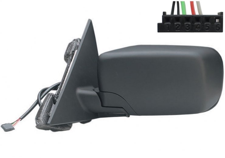 Espelho retrovisor elétrico esquerdo, asférico, vidro azul, aquecido, preparado (5 pinos) BMW-3 E46 pour BMW SERIE 3  pour BMW SERIE 3