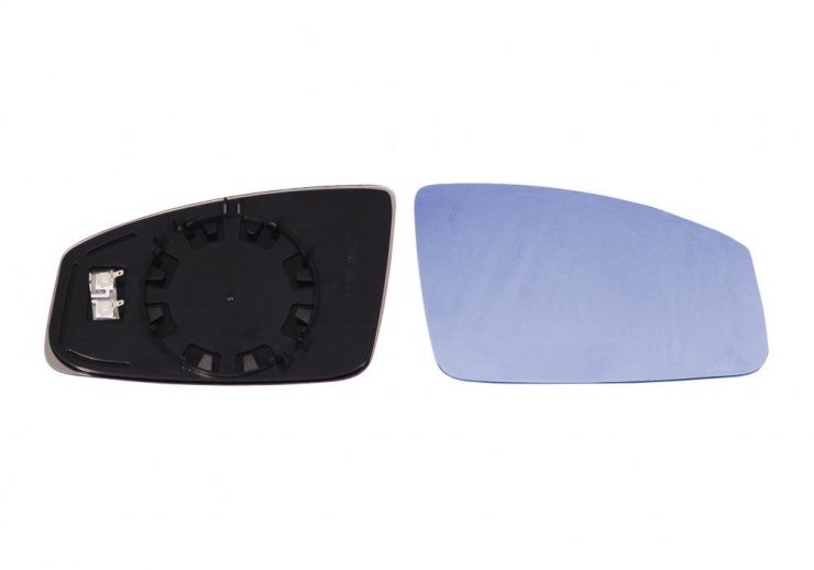 Acessar a peça Vidro + suporte do espelho retrovisor direito, convexo, vidro azul, aquecível
