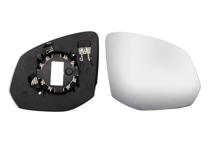 Acessar a peça Vidro + suporte do espelho retrovisor direito, convexo, aquecível