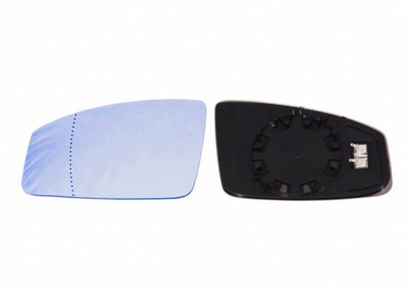Acessar a peça Vidro + suporte do espelho retrovisor esquerdo, asférico, vidro azul, térmico