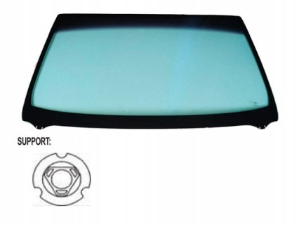 Acessar a peça Para-brisas verde controlo solar serigrafiado base espelho janela compact