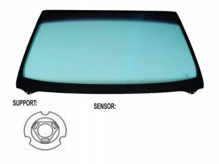 Acessar a peça Para-brisas verde controlo solar serigrafia base espelho friso superior janela