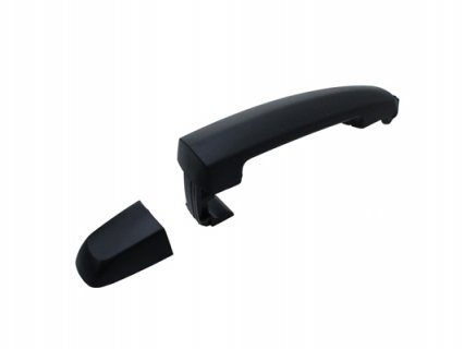 Acessar a peça Puxador porta traseira reversivel com embelezador preta rugosa Acessar a peça Puxador porta traseira reversivel com embelezador preta rugosa