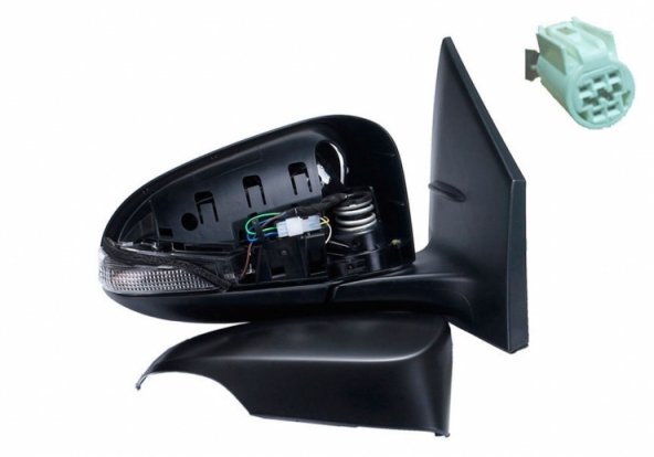 Acessar a peça Espelho retrovisor elétrico direito, convexo, preparado, com indicador (5 pinos)