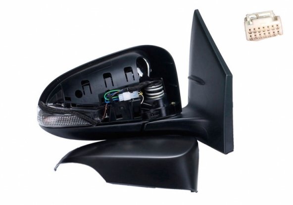 Acessar a peça Espelho retrovisor elétrico direito, convexo, aquecido, preparado, com indicador (7 pinos)