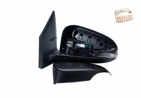 Acessar a peça Espelho retrovisor elétrico esquerdo, convexo, aquecido, preparado, com indicador (7 pinos)