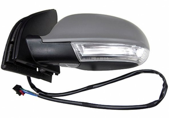 Acessar a peça Espelho retrovisor elétrico esquerdo, asférico, aquecido, preparado, rebatível, com indicador, cortesia, LED (9 pinos)