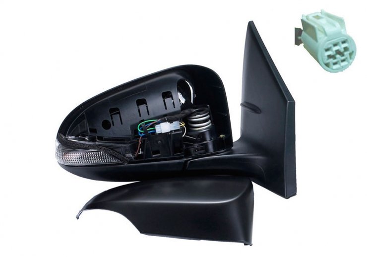Acessar a peça Espelho retrovisor elétrico direito, convexo, preparado, com indicador (5 pinos)