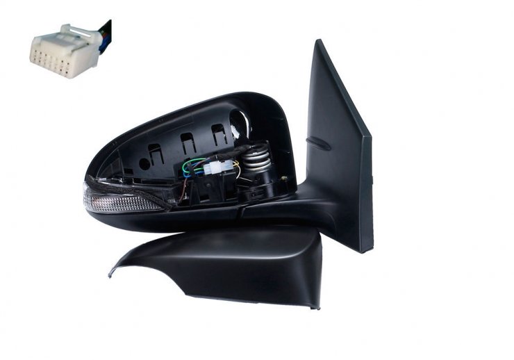 Acessar a peça Espelho retrovisor elétrico direito, convexo, aquecido, preparado, rebatível, com indicador (9 pinos)