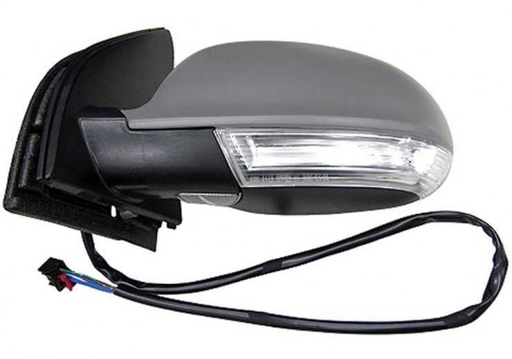 Acessar a peça Espelho retrovisor elétrico esquerdo, asférico, aquecido, preparado, rebatível, com indicador, cortesia, LED (9 pinos)
