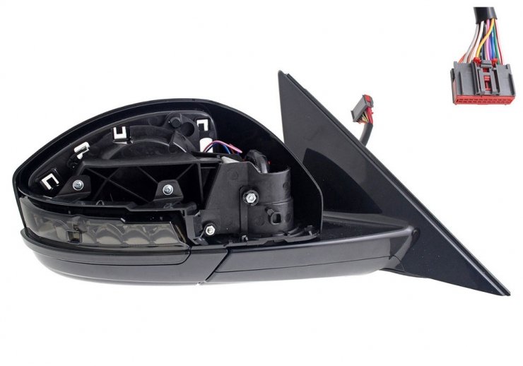 Corpo do espelho retrovisor elétrico direito, aquecido, rebatível, com indicador (8 pinos)  pour JAGUAR F-PACE  pour JAGUAR F-PACE