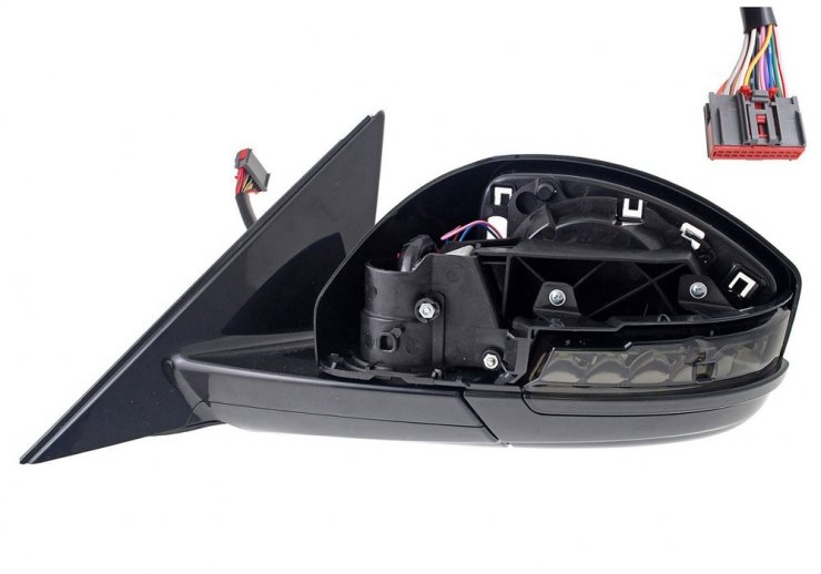 Corpo do espelho retrovisor elétrico esquerdo, aquecido, rebatível, com indicador, sonda, memória, electrocrómico (16 pinos)  pour JAGUAR F-PACE  pour JAGUAR F-PACE