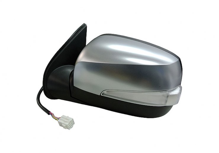 Espelho retrovisor elétrico esquerdo, convexo, rebatível, com indicador, cromado (7 pinos)  pour ISUZU D-MAX  pour ISUZU D-MAX