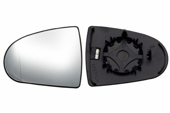 Acessar a peça Vidro + suporte do espelho retrovisor esquerdo, asférico, aquecido Acessar a peça Vidro + suporte do espelho retrovisor esquerdo, asférico, aquecido