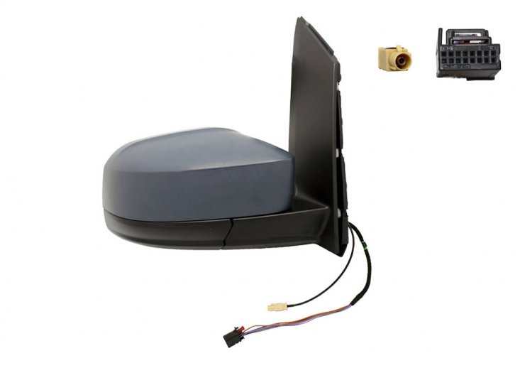 Espelho retrovisor elétrico direito, convexo, aquecido, preparado, rebatível, com antena (7 pinos) VOLKSWAGEN-CADDY pour VOLKSWAGEN CADDY  pour VOLKSWAGEN CADDY