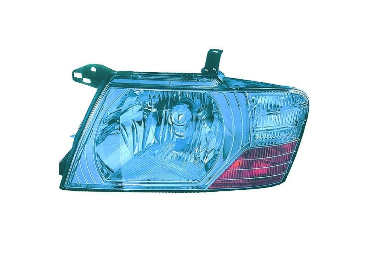 Farol manual e elétrico esquerdo, cromado, H4  pour MITSUBISHI MONTERO-PAJERO  pour MITSUBISHI MONTERO-PAJERO