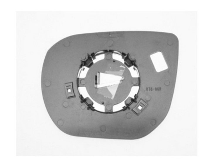 Acessar a peça Vidro + suporte do espelho retrovisor direito, convexo, cromado