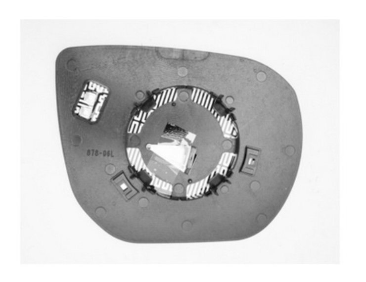 Acessar a peça Vidro + suporte do espelho retrovisor esquerdo, asférico, aquecido, cromado