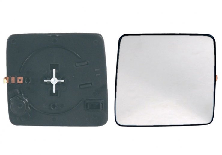 Acessar a peça Vidro + suporte do espelho retrovisor direito, convexo, azul, aquecível