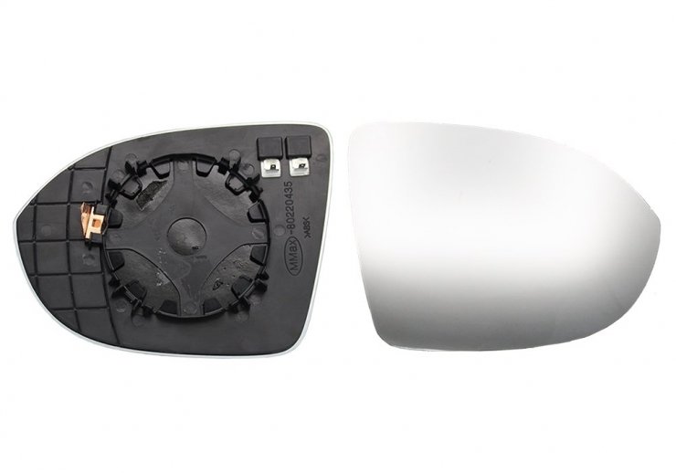 Acessar a peça Vidro + suporte do espelho retrovisor direito, convexo, aquecível