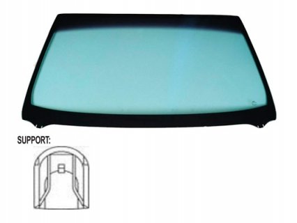 Acessar a peça Para-brisas verde controlo solar serigrafiado base espelho janela