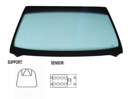 Acessar a peça Para-brisas verde serigrafia modificada base espelho sensorchuva/luz friso en u Acessar a peça Para-brisas verde serigrafia modificada base espelho sensorchuva/luz friso en u