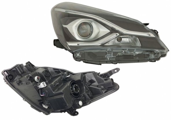 Acessar a peça Farol elétrico direito, LED (5 portas)