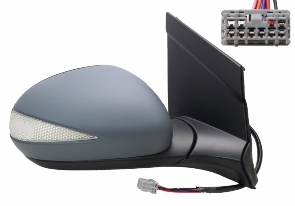 Acessar a peça Espelho retrovisor elétrico direito, convexo, aquecido, preparado, com indicador (3 portas) (7 pinos)