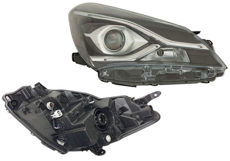 Acessar a peça Farol elétrico direito, LED (5 portas)