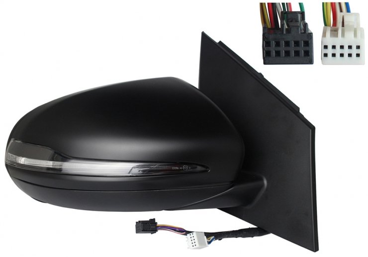 Acessar a peça Espelho retrovisor elétrico direito, asférico, aquecido, preparado, rebatível, com indicador, cortesia, memória, LED, side (8 pinos, 8 pinos)