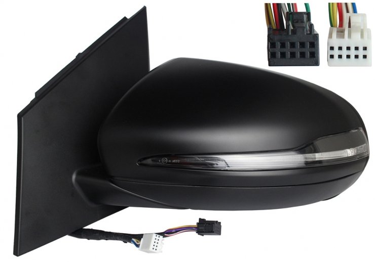 Acessar a peça Espelho retrovisor elétrico esquerdo, asférico, aquecido, preparado, com indicador, memória, LED (4 pinos, 7 pinos)