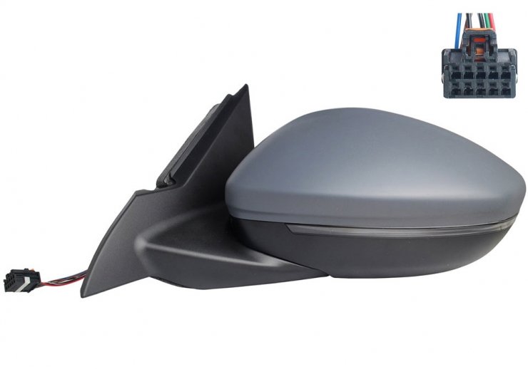 Espelho retrovisor elétrico esquerdo, convexo, aquecido, preparado, com indicador (6 pinos)  pour OPEL MOKKA  pour OPEL MOKKA