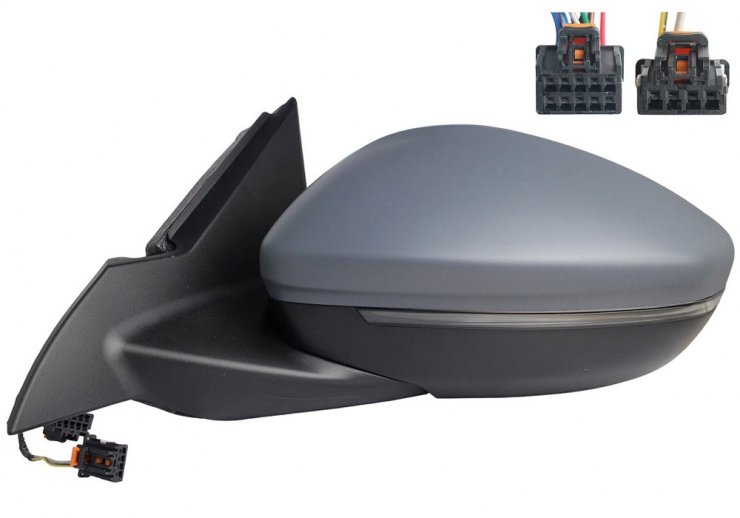 Espelho retrovisor elétrico esquerdo, convexo, aquecido, preparado, rebatível, com indicador, cortesia, side (2 pinos - 10 pinos)  pour OPEL MOKKA  pour OPEL MOKKA