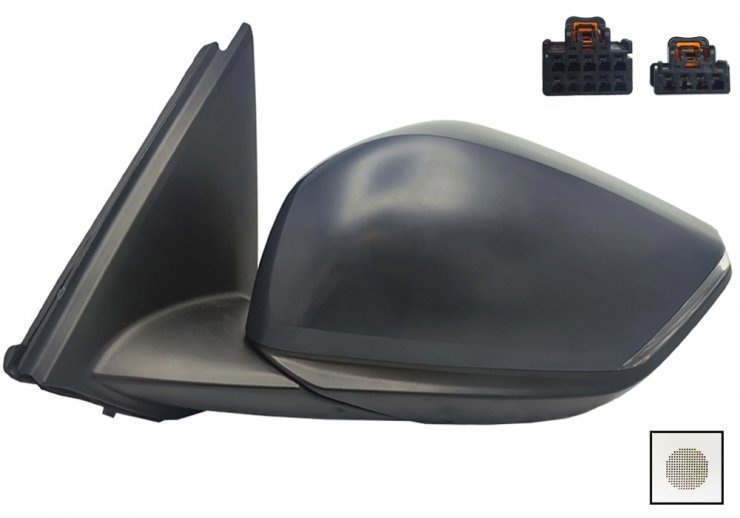 Espelho retrovisor esquerdo elétrico, convexo, aquecido, preparado, rebatível, com indicador, cortesia, side (12 pinos) CITROEN-C4 pour CITROEN C4  pour CITROEN C4