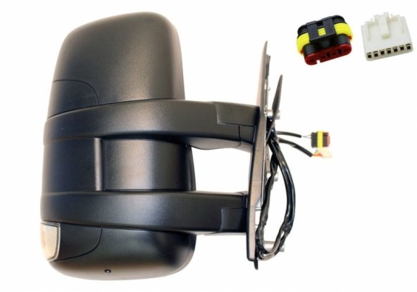 Acessar a peça Espelho retrovisor elétrico direito, convexo, aquecido, com indicador (curto) (9 pinos)